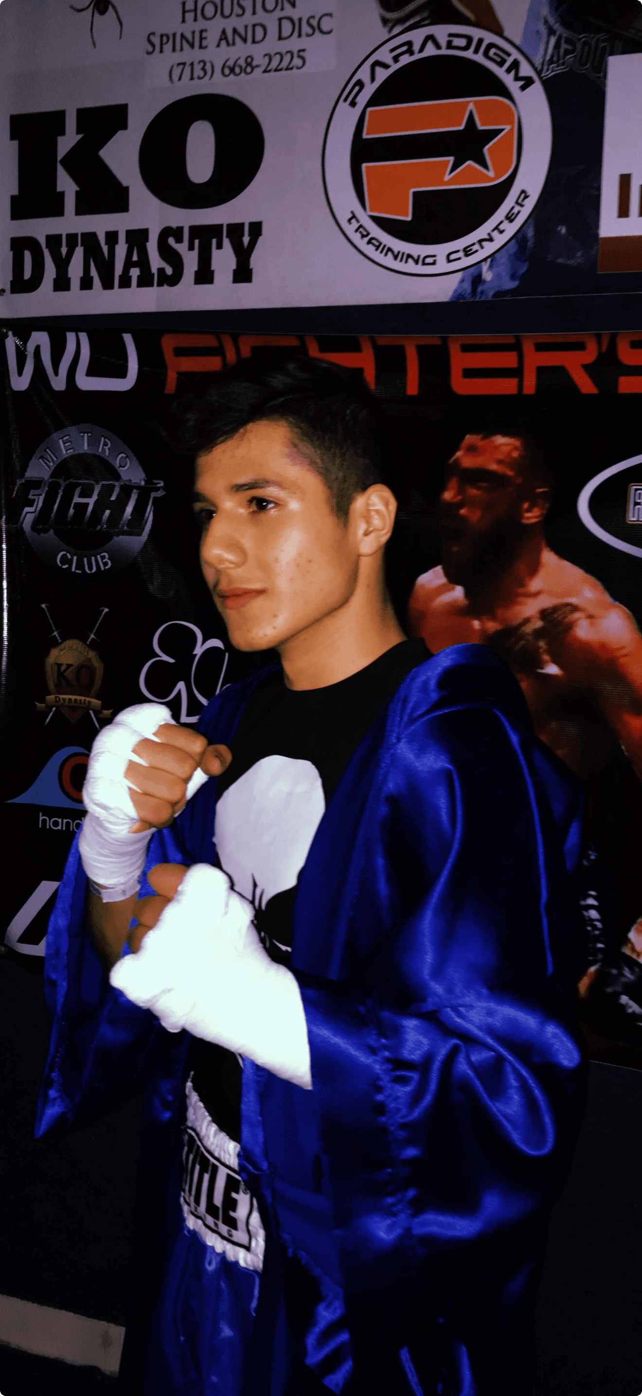 Walking out in a boxing robe