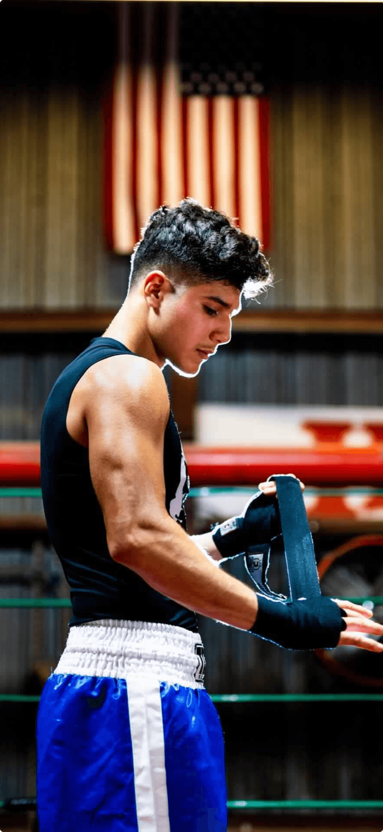 Wrapping hands before training